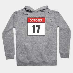 October 17th Daily Calendar Page Illustration Hoodie